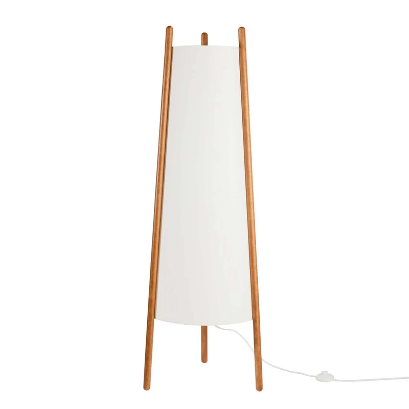 Woody - Lampadaire en bois et textile, style scandinave