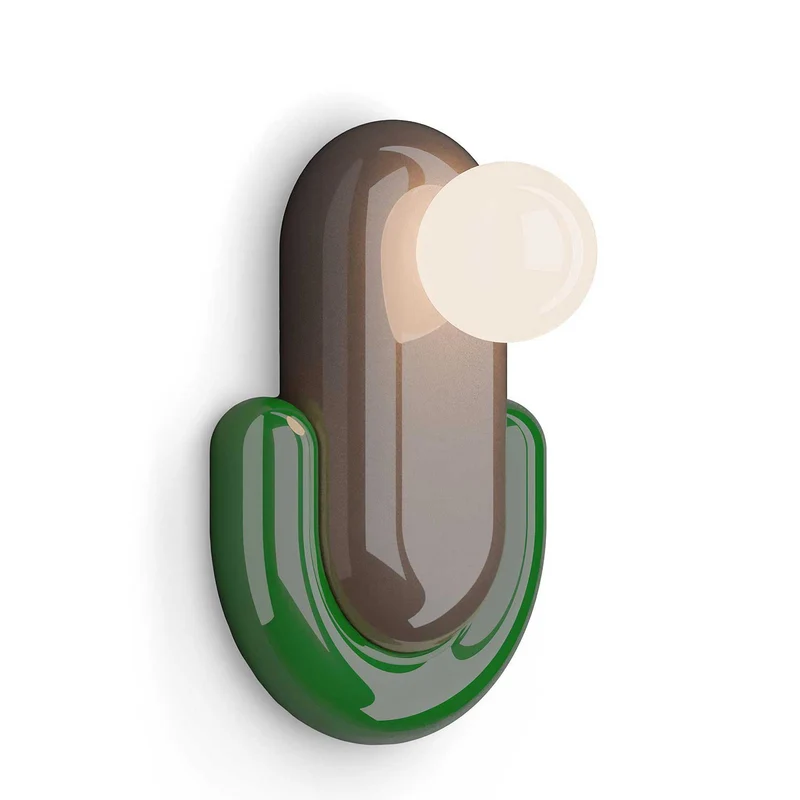 Eclair - Applique murale en céramique et verre, style éclectique, H 35 cm