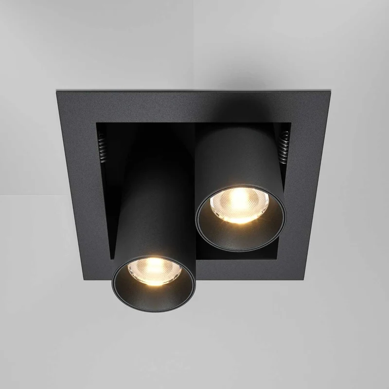 Magnum - Spot LED double encastré en acier, style contemporain