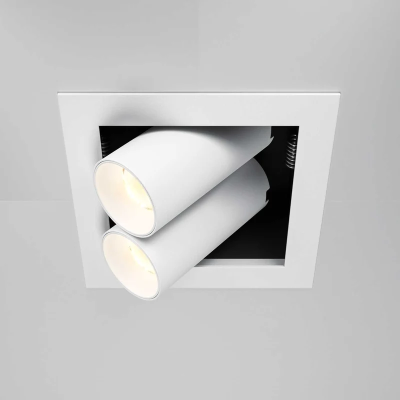 Magnum - Spot LED double encastré en acier, style contemporain