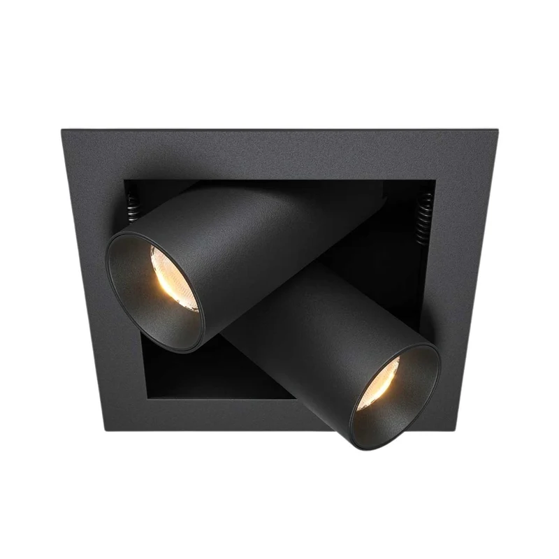 Magnum - Spot LED double encastré en acier, style contemporain