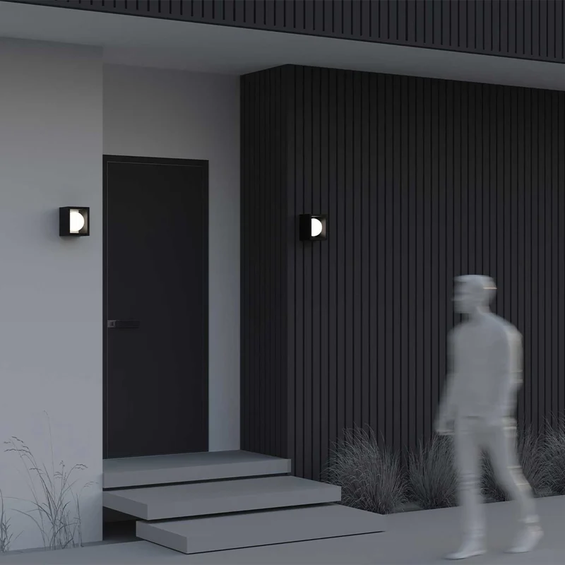 Slate - Applique murale LED décorative en acier et verre, style contemporain