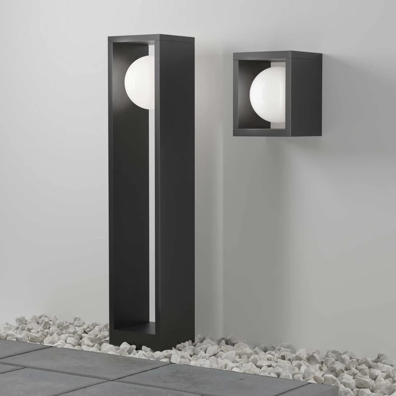 Slate - Applique murale LED décorative en acier et verre, style contemporain