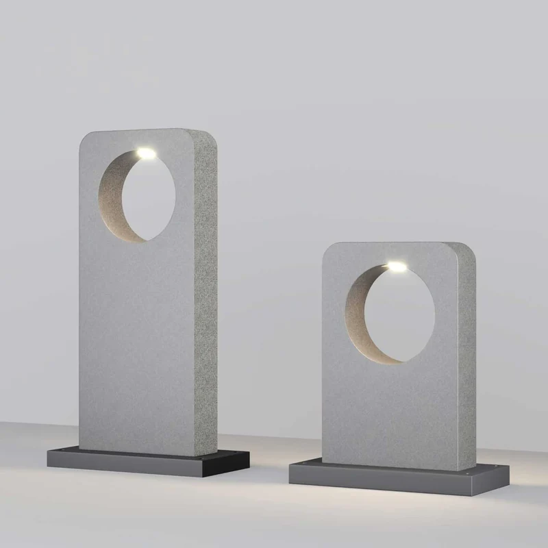 Betone - Balise LED béton pour jardin design industriel