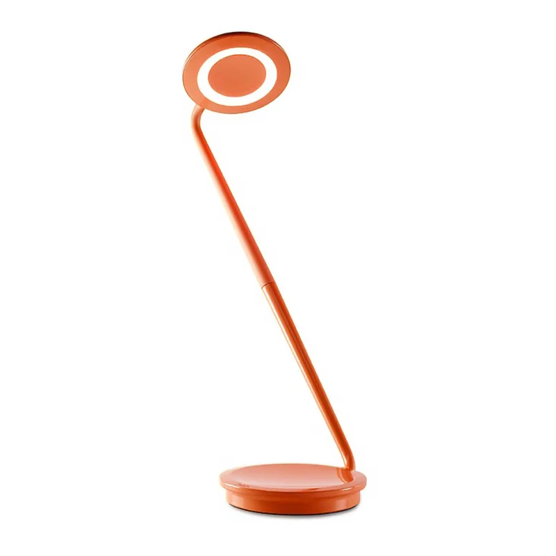 Pixo - Lampe à poser de bureau rotative en acier, style contemporain