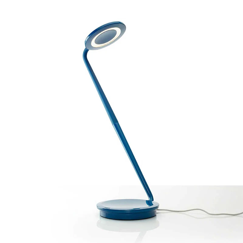 Pixo - Lampe à poser de bureau rotative en acier, style contemporain