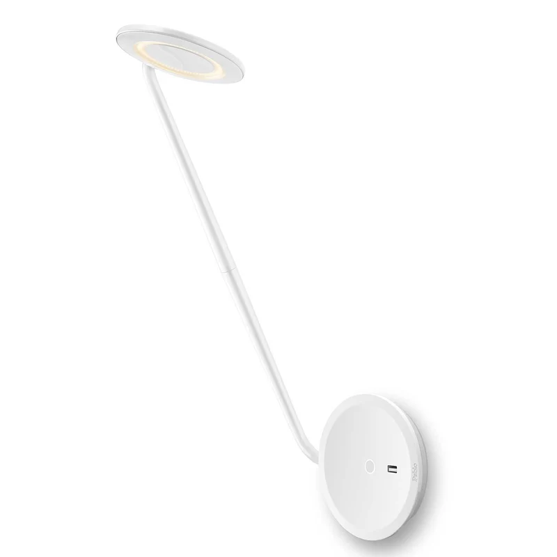 Pixo - Lampe à poser de bureau rotative en acier, style contemporain