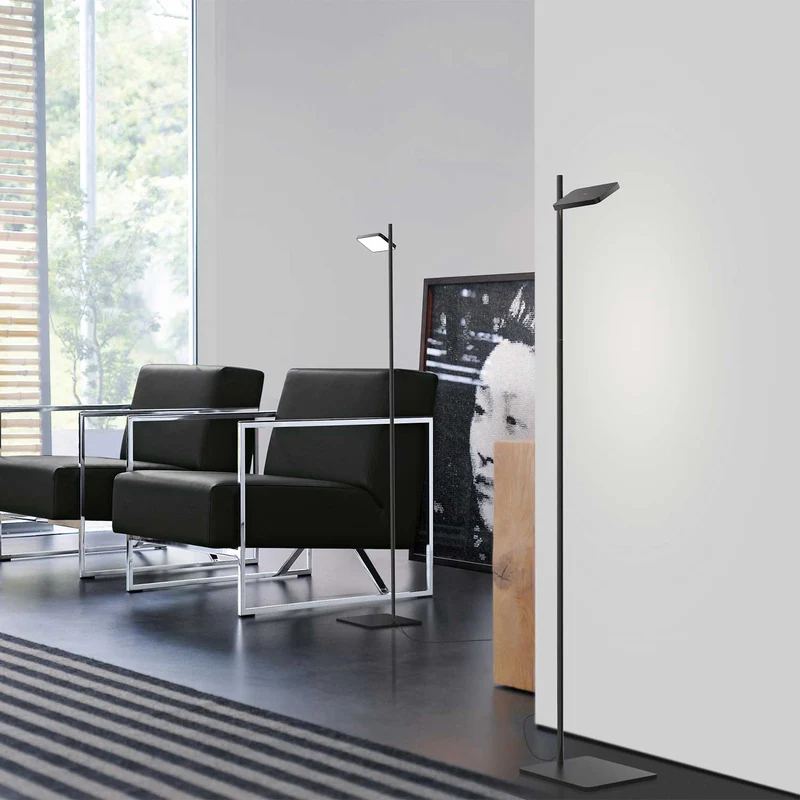 Talia - Lampadaire LED de bureau orientable en acier, style contemporain