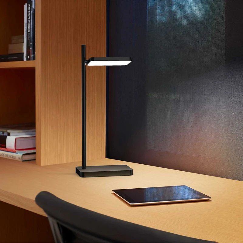 Talia - Lampe à poser de bureau anti-éblouissement en acier, style contemporain
