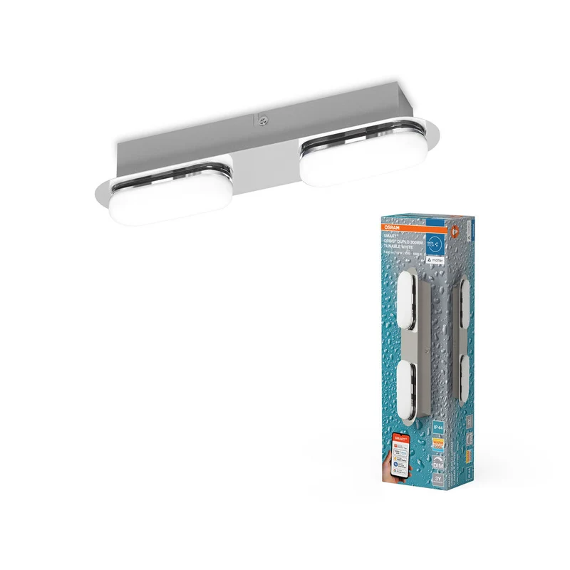 OSRAM Matter SMART+ ORBIS DUPLO Lampada da parete LED da bagno 30cm regolabile bianco 15W / 3000-6500K bianco
