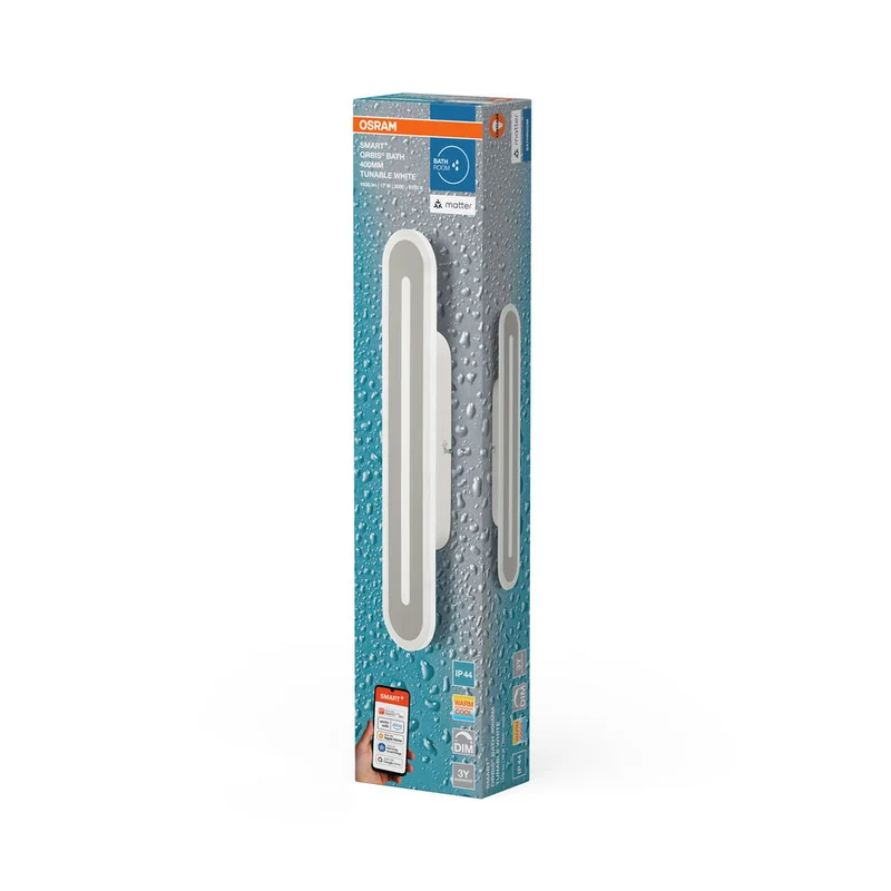 OSRAM Matter SMART+ ORBIS BATH LED Applique da bagno 40cm Bianco regolabile 17W / 3000-6500K bianco