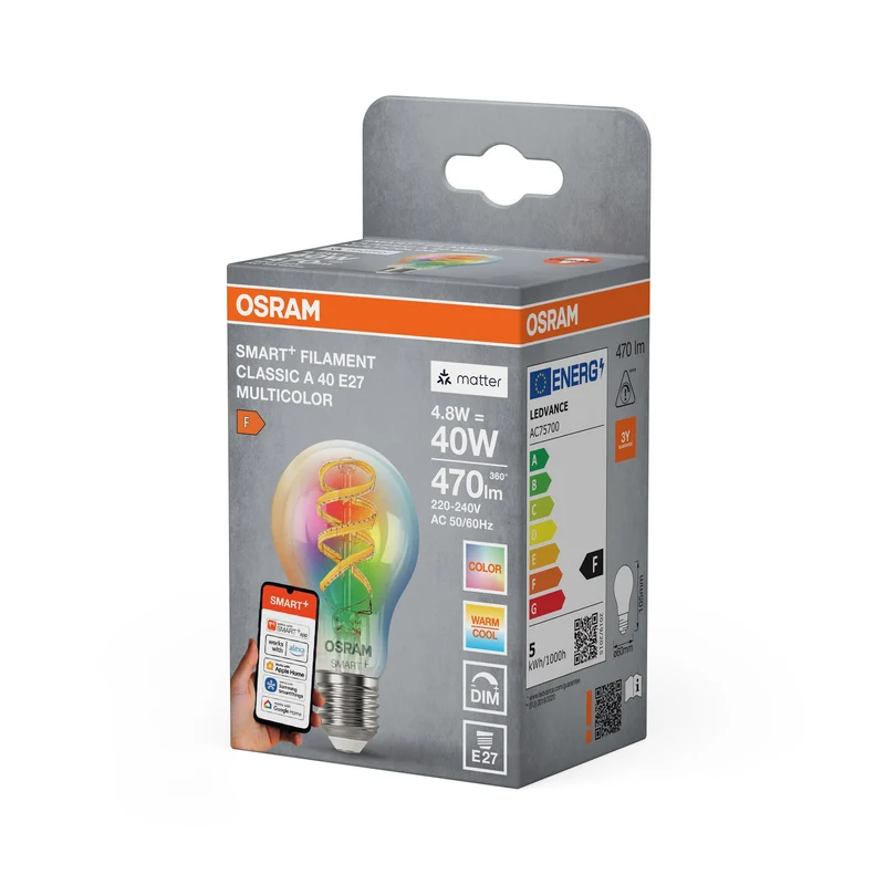 SMART+ FILAMENTO MATTER CLASSIC shapes multicolor 4.8W 827...865 Multicolor E27 8