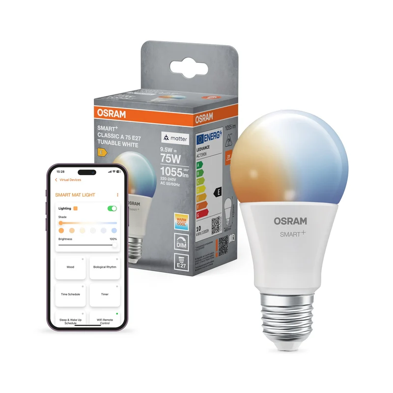 SMART+ MATTER CLASSIC forme Bianco regolabile Classic A75 9.5W 827...865 TW E27