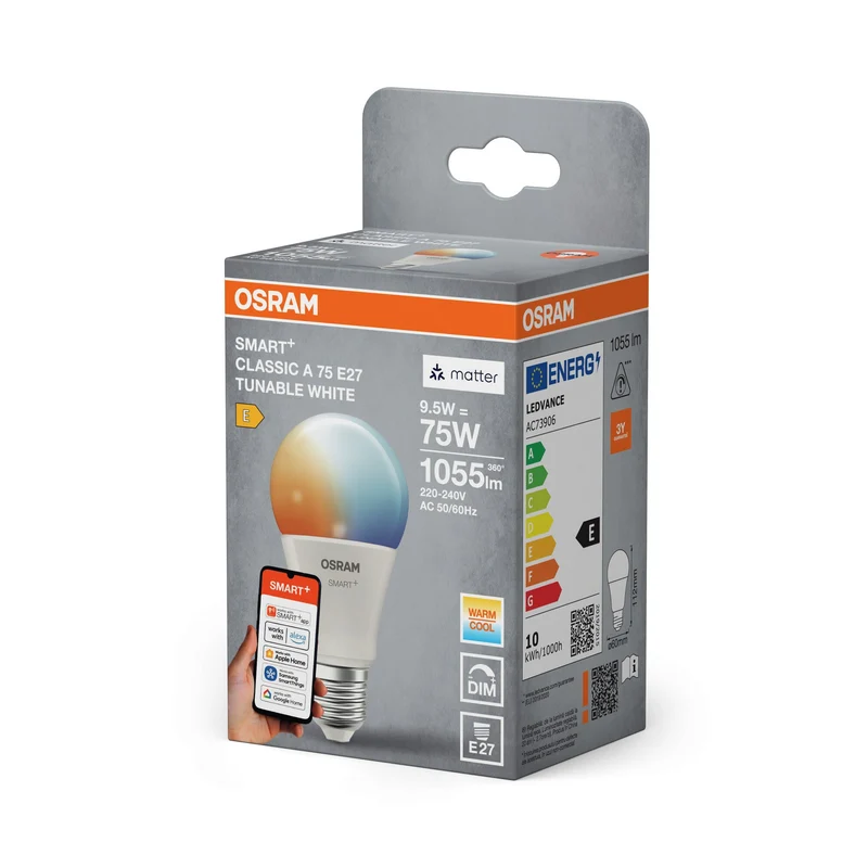SMART+ MATTER CLASSIC forme Bianco regolabile Classic A75 9.5W 827...865 TW E27