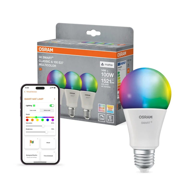 SMART+ MATTER CLASSIC forme Multicolore 14W 827...865 Multicolore E27 TRIPLO PACCO