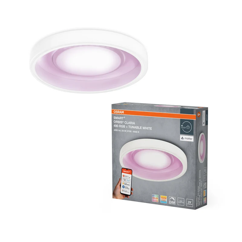 OSRAM Matter SMART+-Plafoniera Claria 32W, 4200lm, 490mm