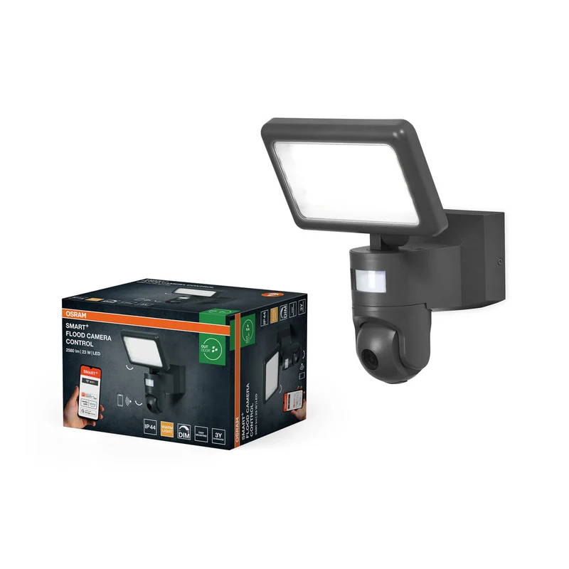 OSRAM Wifi SMART+ FARETTO DA GIARDINO CON TELECAMERA HD Sensore 23W / 3000K Bianco caldo