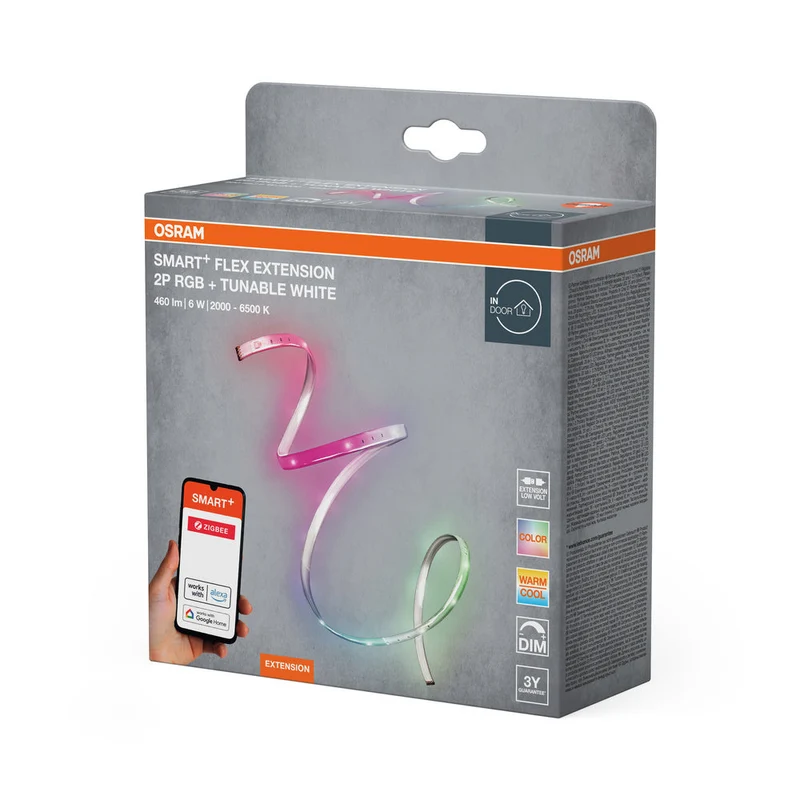OSRAM Smart+ striscia LED estensione, ZigBee, (2000K - 6500K), controllo colore, lunghezza 2x60cm, set di estensione