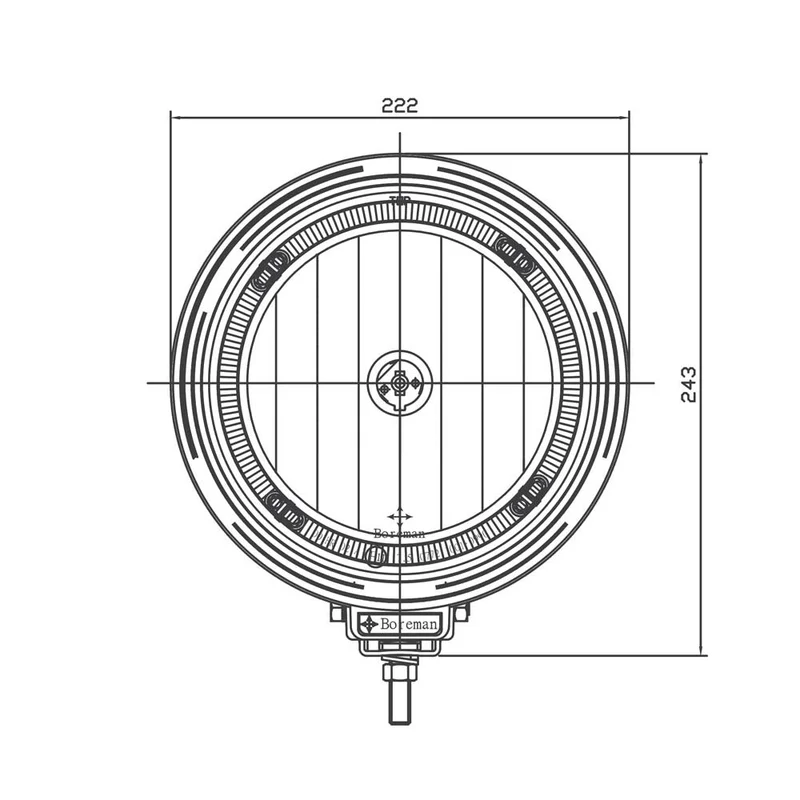 Faretto rotondo con LED Halo / 9"