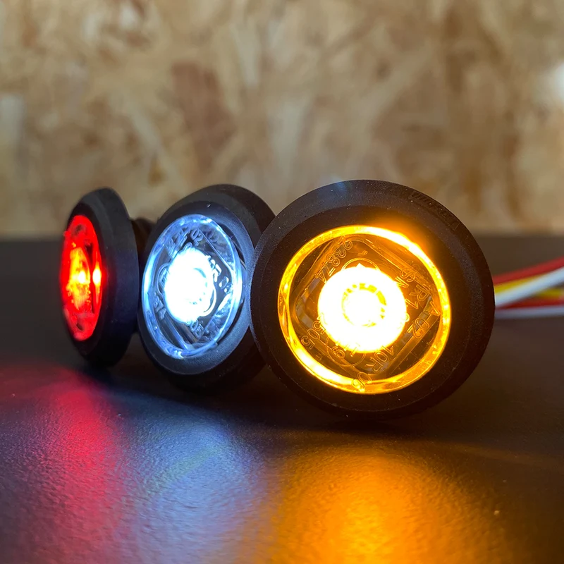 Lampada di indicatore rotonda a LED Bulls Eye con guarnizione piatta e curva