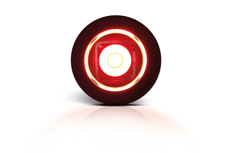 Lampada di indicatore rotonda a LED Bulls Eye con guarnizione piatta e curva