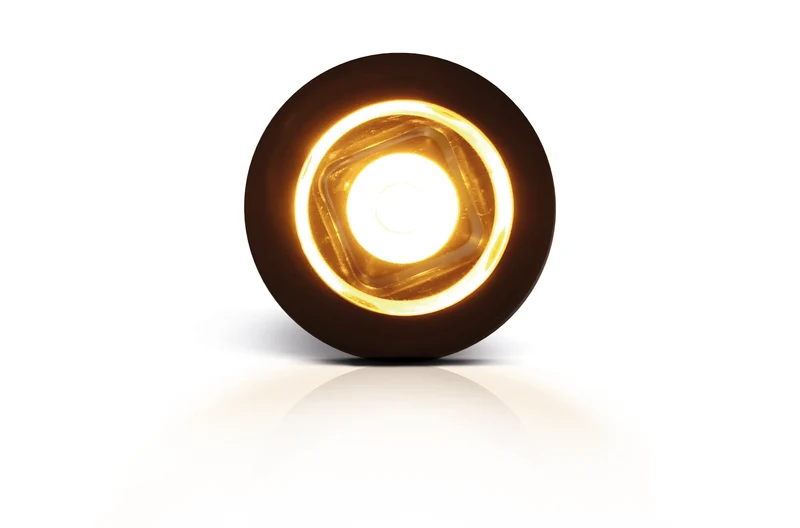 Lampada di indicatore rotonda a LED Bulls Eye con guarnizione piatta e curva