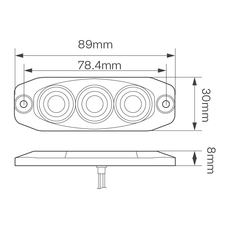 Piccolo fendinebbia a basso profilo della serie LED Autolamps 11
