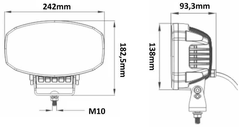 Faretto a LED con luce DRL