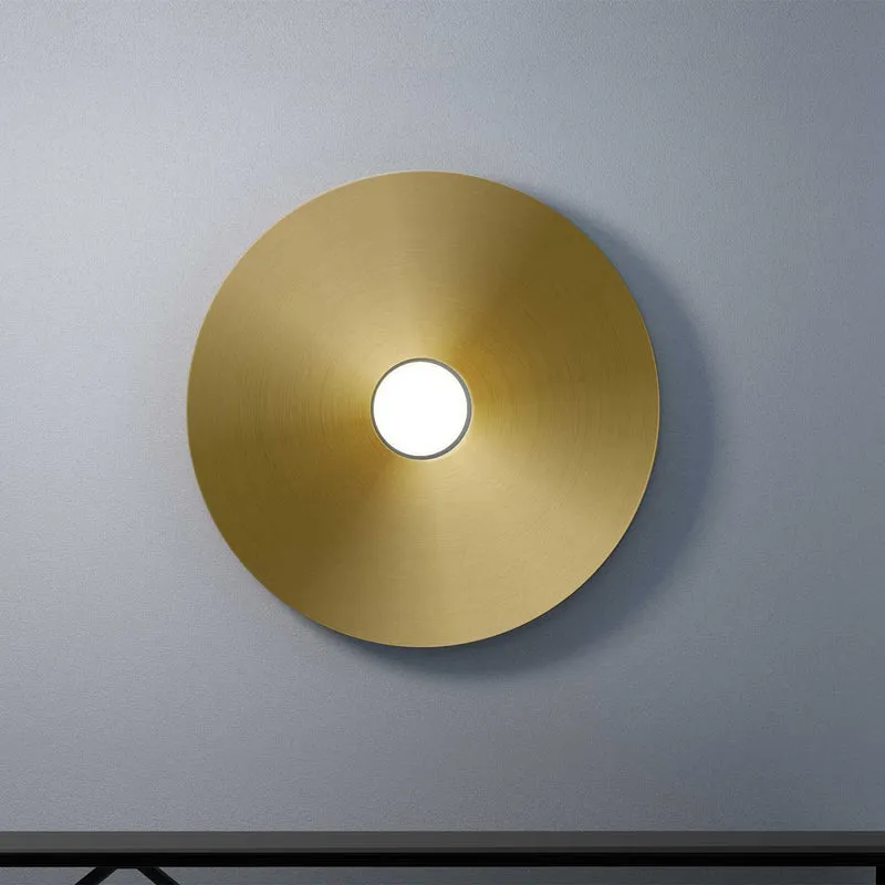 Sky Dome Flush - Applique murale LED en bois et acier, style contemporain