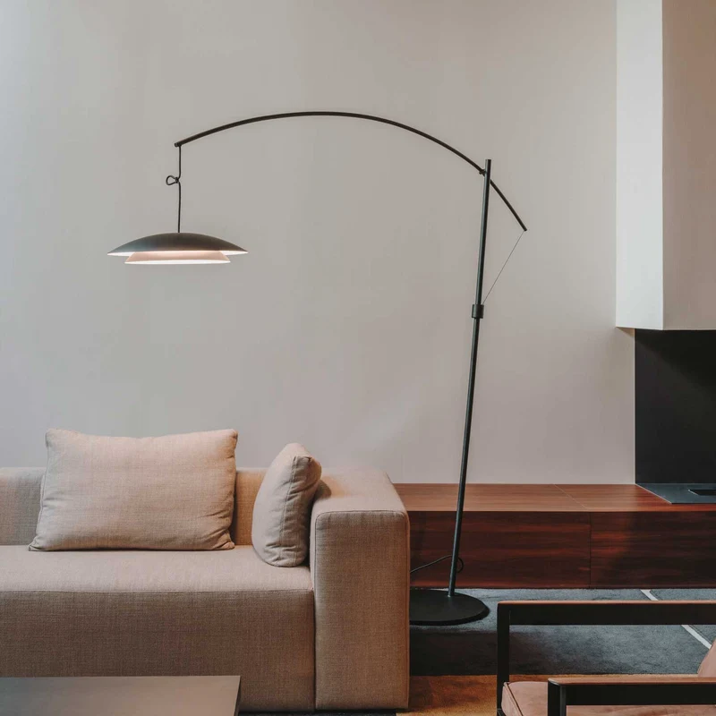 Noway - Lampadaire LED en acier, style contemporain
