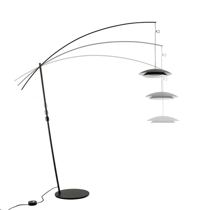 Noway - Lampadaire LED en acier, style contemporain