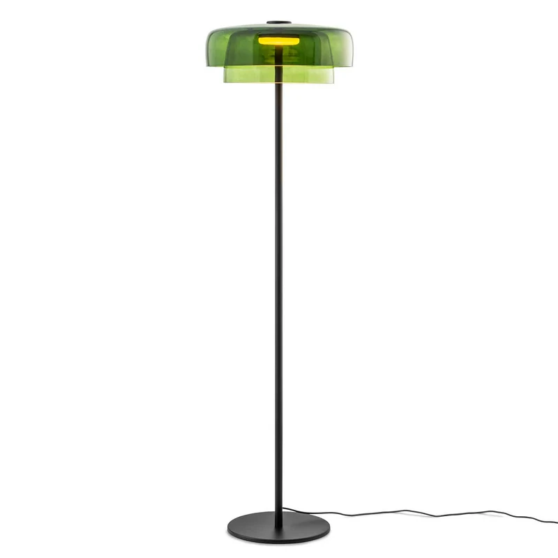 Levels 2 - Lampadaire LED en verre soufflé, style contemporain
