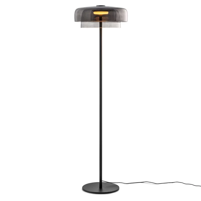 Levels 2 - Lampadaire LED en verre soufflé, style contemporain