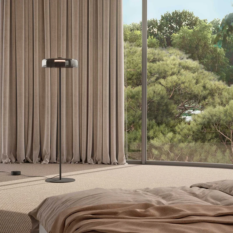 Levels 1 - Lampadaire LED en verre soufflé, style contemporain