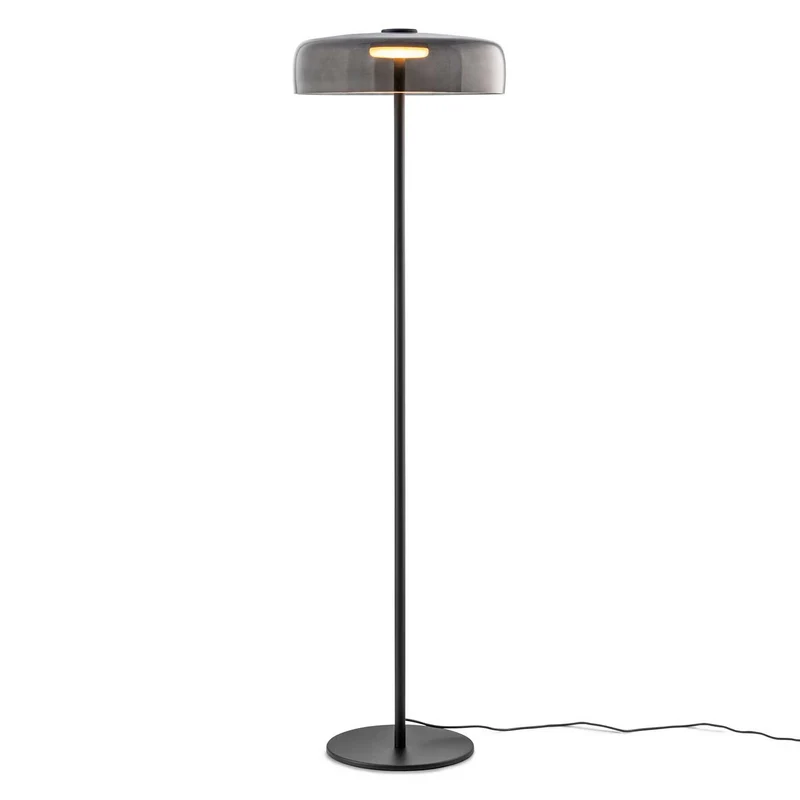 Levels 1 - Lampadaire LED en verre soufflé, style contemporain