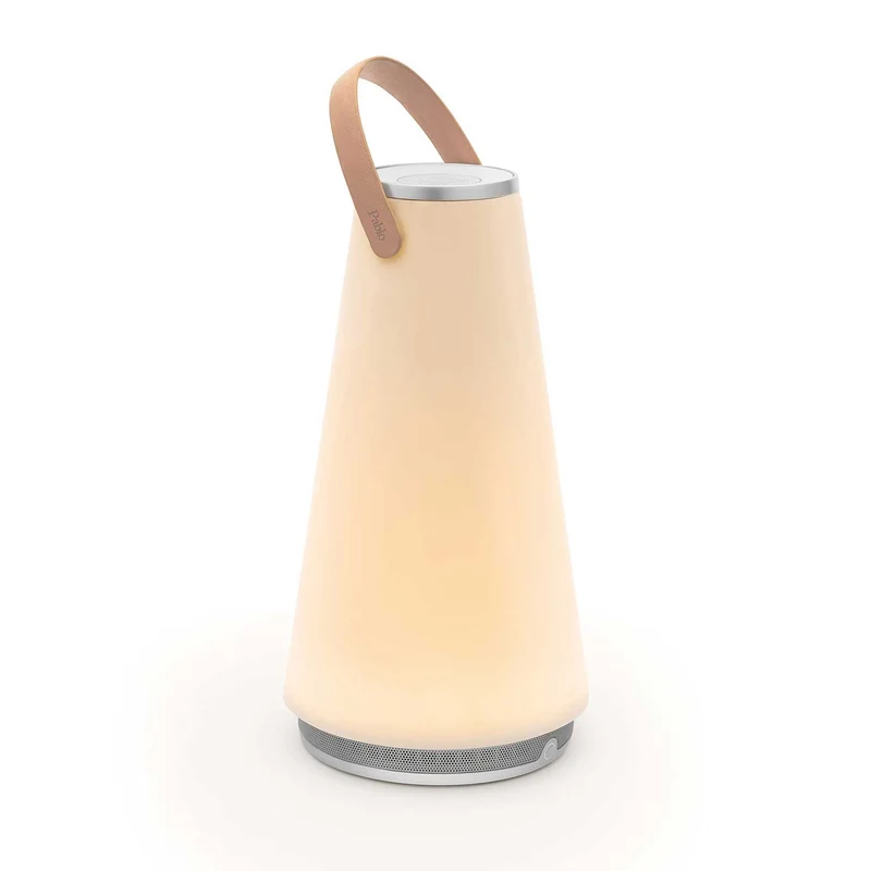 Uma - Lampe à poser sans fil avec enceinte Bluetooth en PMMA, style contemporain