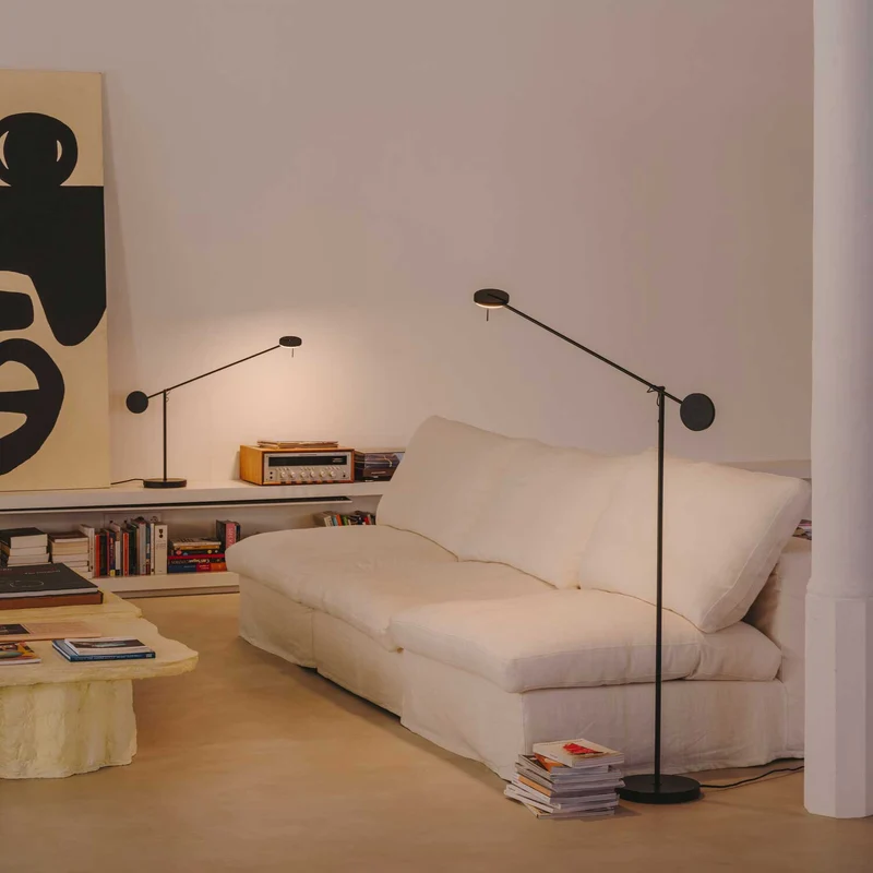 Invisible - Lampe à poser en acier et aluminium, style minimaliste
