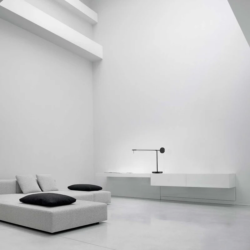 Invisible - Lampe à poser en acier et aluminium, style minimaliste