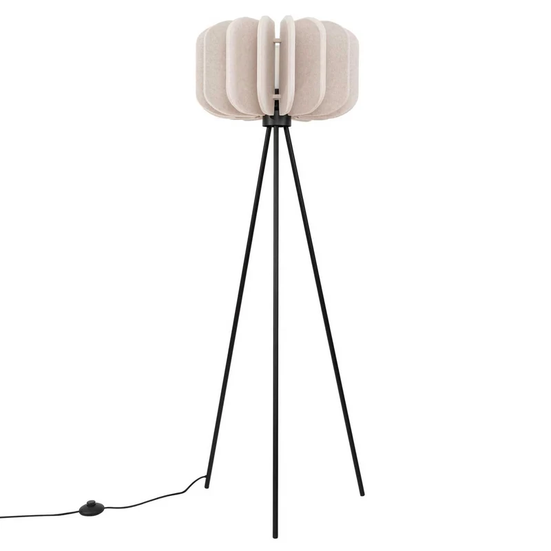 Leonis - Lampadaire moderne en acier et feutre, 134 cm