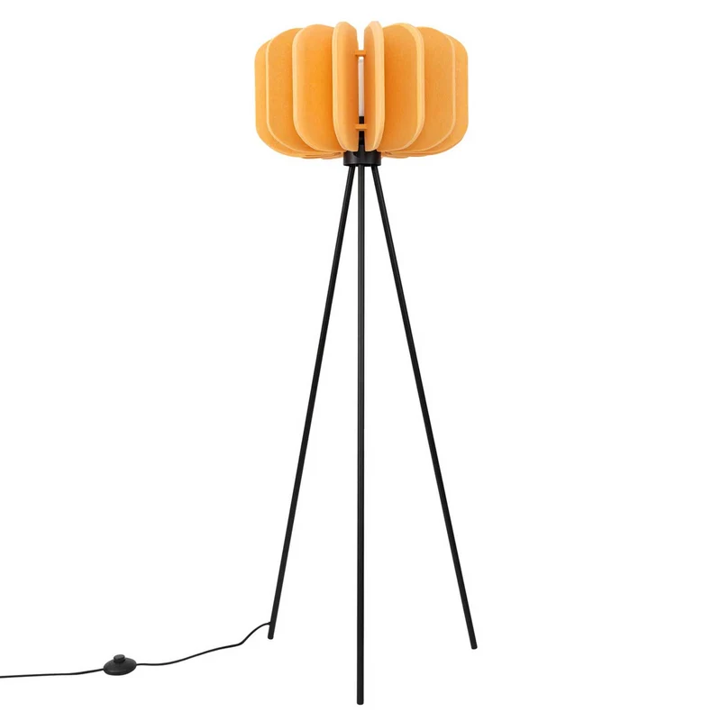 Leonis - Lampadaire moderne en acier et feutre, 134 cm