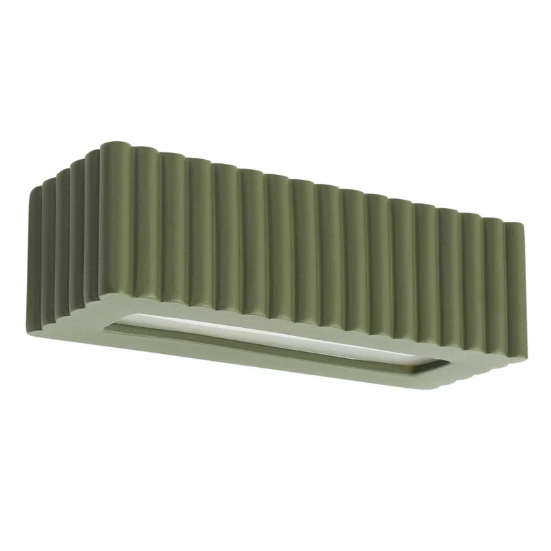 Arich - Applique murale cannelée art déco en aluminium, 34 cm