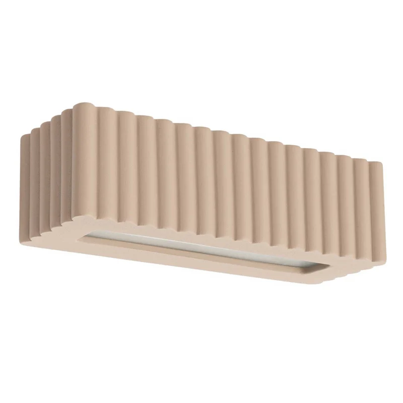 Arich - Applique murale cannelée art déco en aluminium, 34 cm