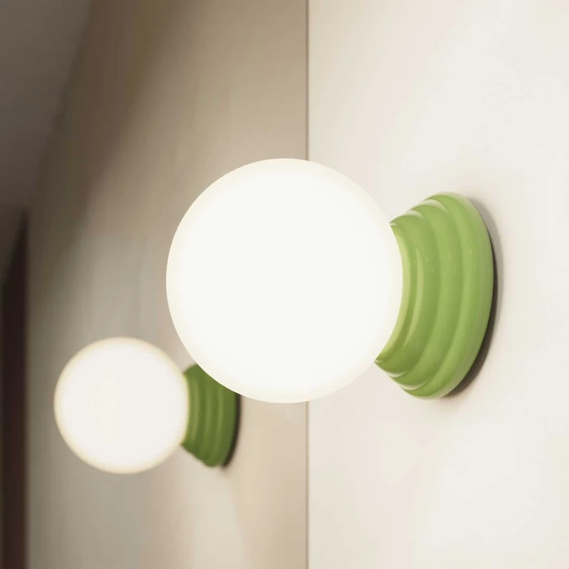 Kied - Applique murale art déco IP44 en céramique et verre
