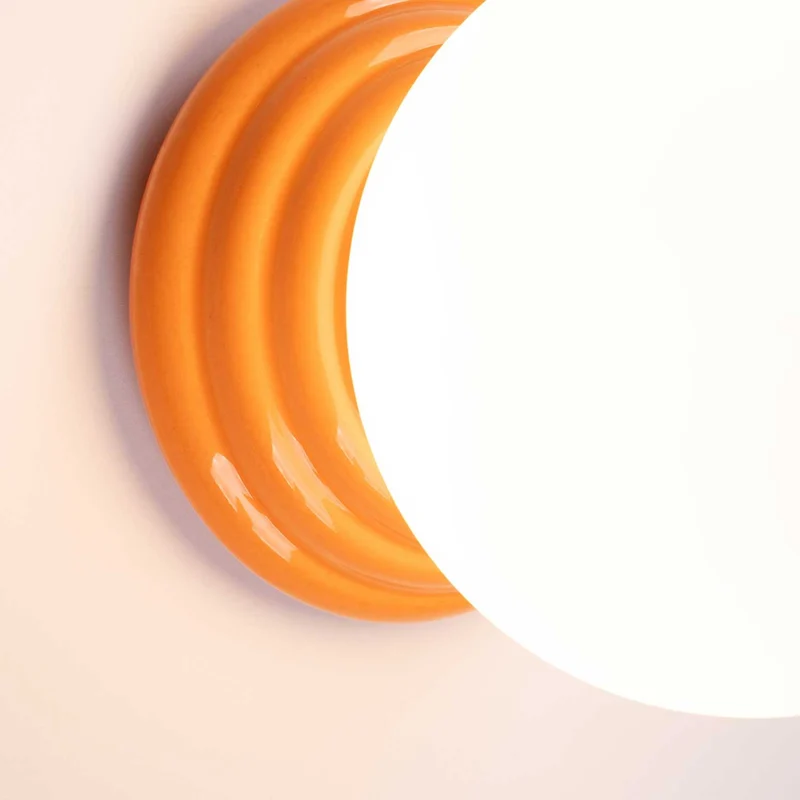 Kied - Applique murale art déco IP44 en céramique et verre