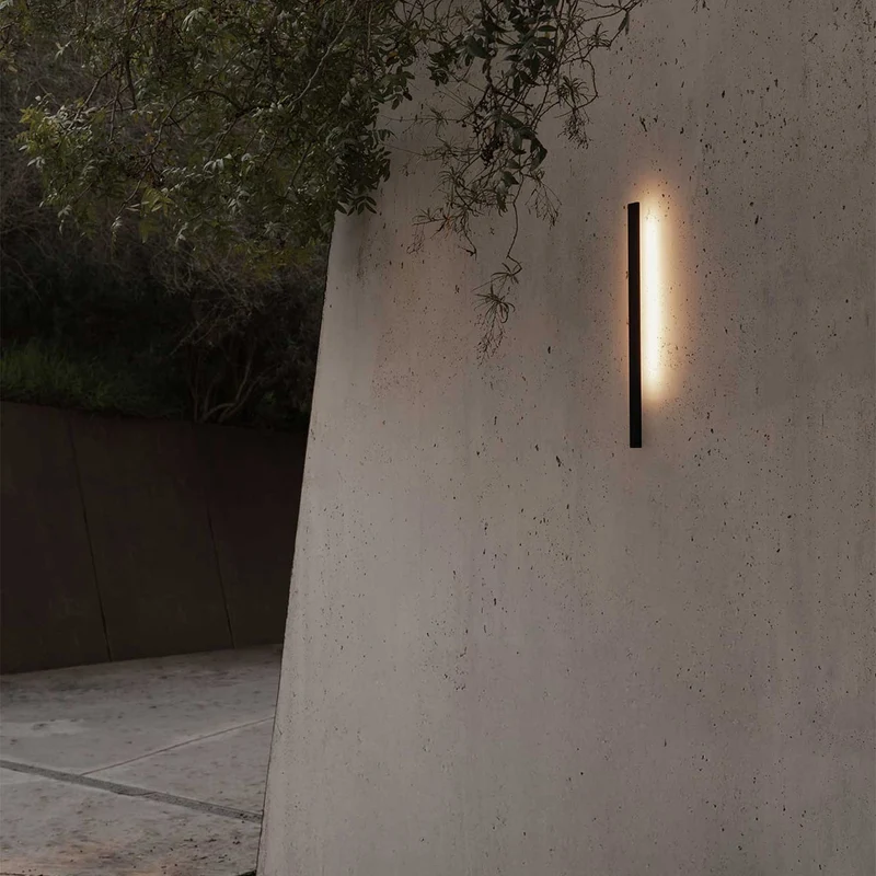 Lime - Applique murale LED d’extérieur en acier, style contemporain