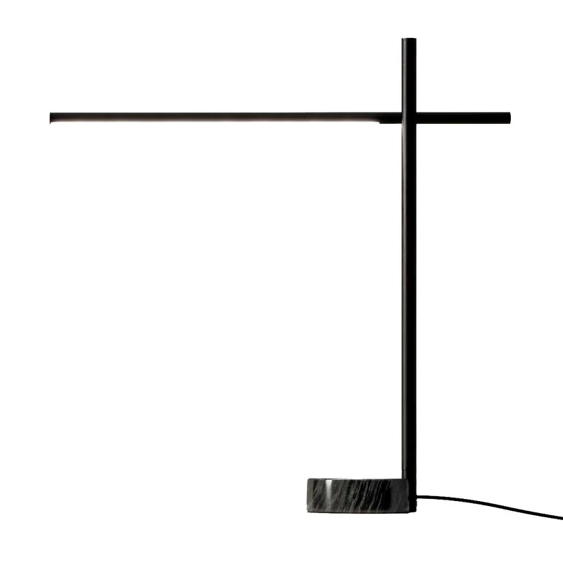 Tubs - Lampe à poser en acier et marbre, style architectural
