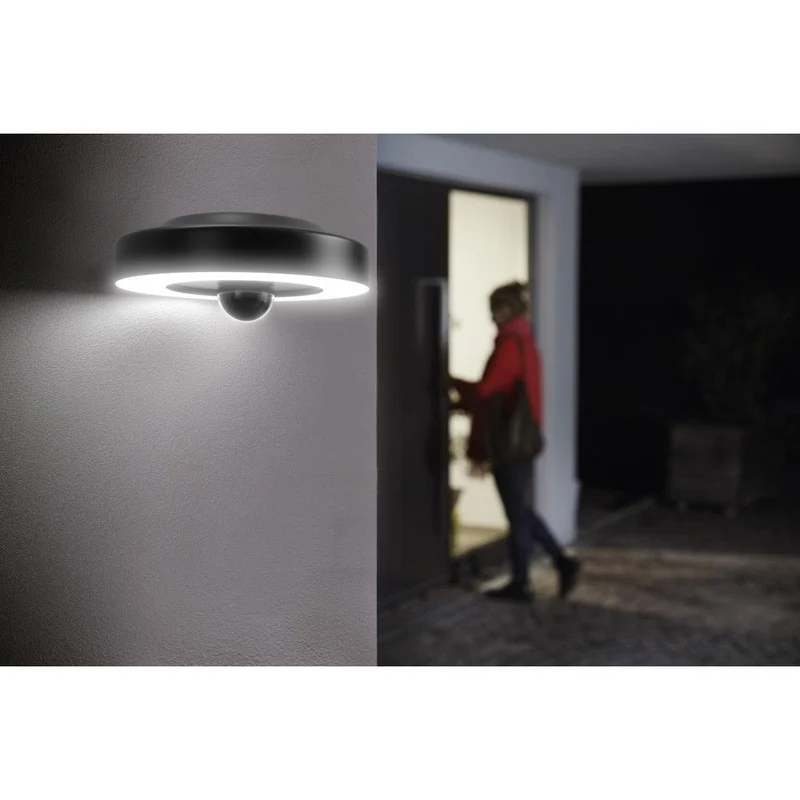 OSRAM SMART+ Lampada da parete e da soffitto per esterni + telecamera, grigia