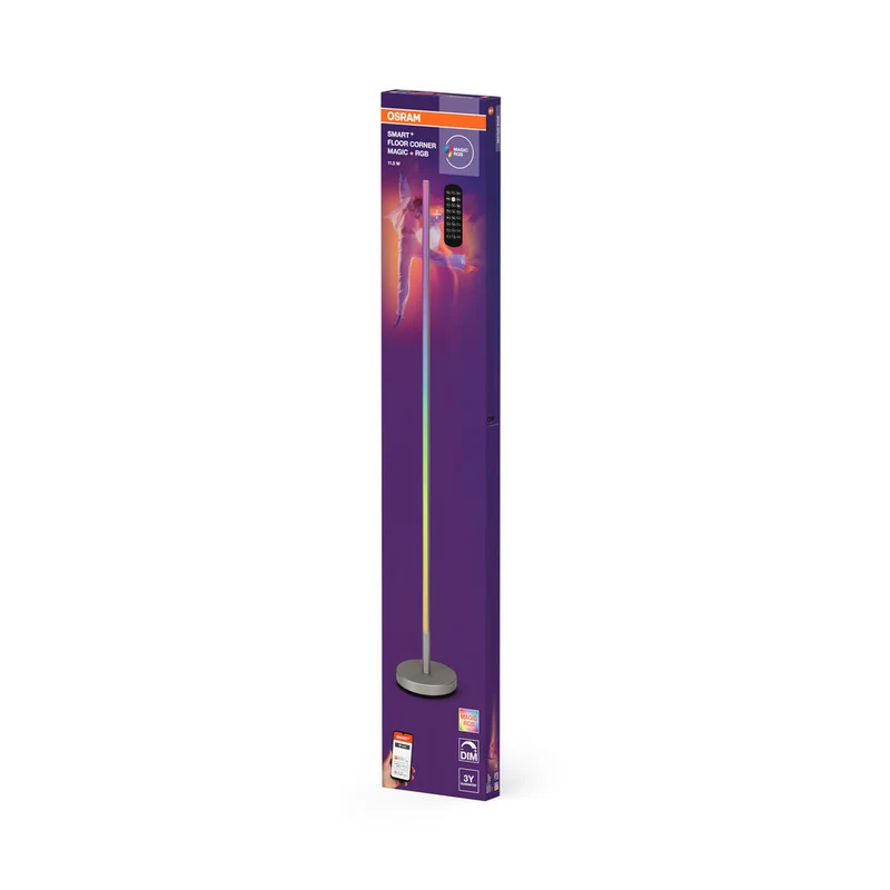 OSRAM Wifi SMART+ LAMPADA DA TERRA ANGOLARE MAGIC, RGB, 112lm, 11.5W, Telecomando