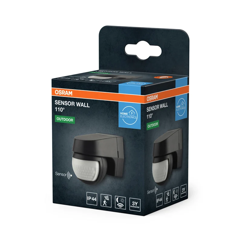 OSRAM Sensore da parete Sensore di movimento e luce 110Gradi Grigio scuro