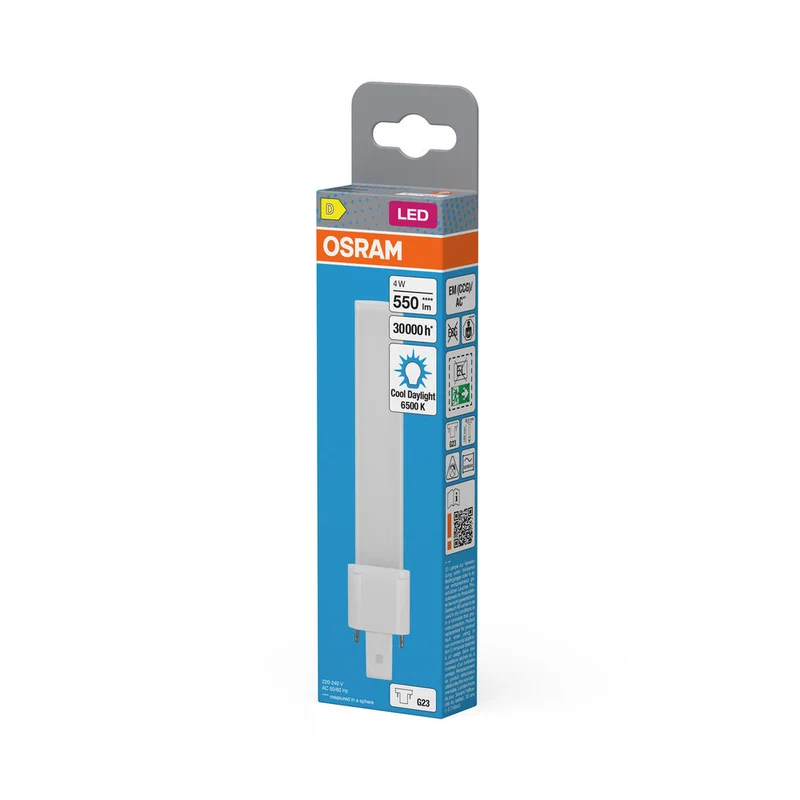 OSRAM DULUX LED S EM & ALIMENTAZIONE AC 4W 865 G23